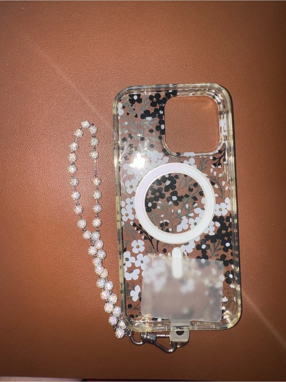 kate spade Floral Phone Case w Sparkle Strap
